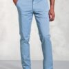 Tailored Fit Broderick Blue Garment Dyed Casual Trousers