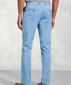 Alternative view of Tailored Fit Broderick Blue Garment Dyed Casual Trousers