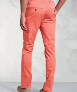 Alternative view of Tailored Fit Broderick Coral Garment Dyed Casual Trousers