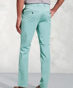 Alternative view of Tailored Fit Broderick Aqua Garment Dyed Casual Trousers