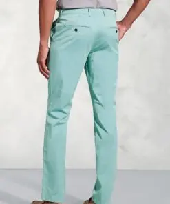 Alternative view of Tailored Fit Broderick Aqua Garment Dyed Casual Trousers