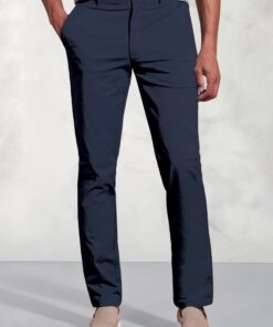 Tailored Fit Broderick Navy Garment Dyed Casual Trousers