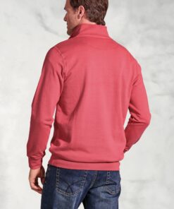 Alternative view of Brolin Red Garment Dyed Zip Neck Sweatshirt