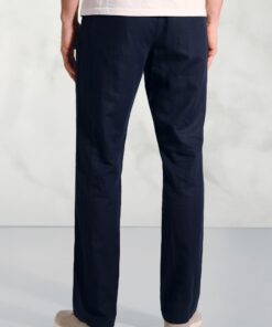 Alternative view of Regular Fit Caine Navy Linen Cotton Trousers