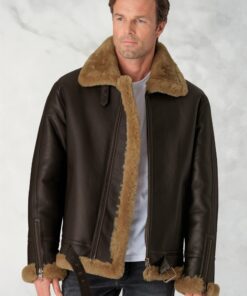 Cairngorms Brown Leather Aviator Jacket