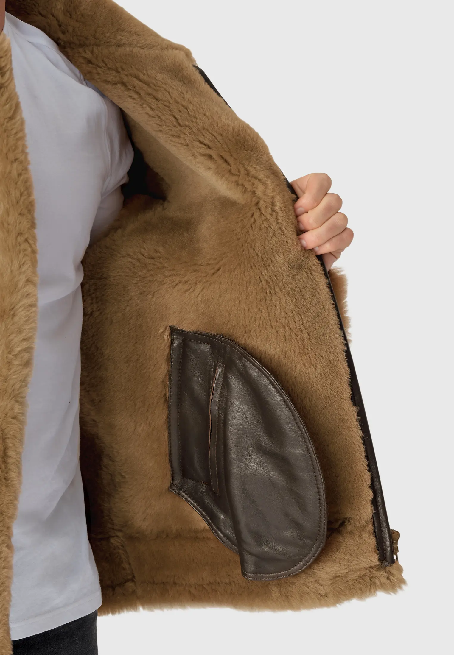 Cairngorms Brown Leather Aviator Jacket - Image 2