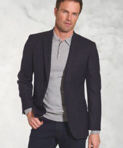 Regular Fit Camberley Navy Check Pure New Wool Jacket