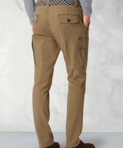 Alternative view of Tailored Fit Carlos Sand Cotton Stretch Cargo Trouser