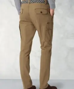 Alternative view of Tailored Fit Carlos Sand Cotton Stretch Cargo Trouser