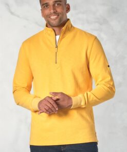 Cash Pure Cotton Lemon Zip Neck Sweatshirt