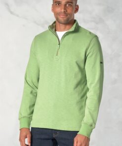 Cash Pure Cotton Apple Zip Neck Sweatshirt