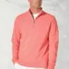 Cash Pure Cotton Coral Zip Neck Sweatshirt