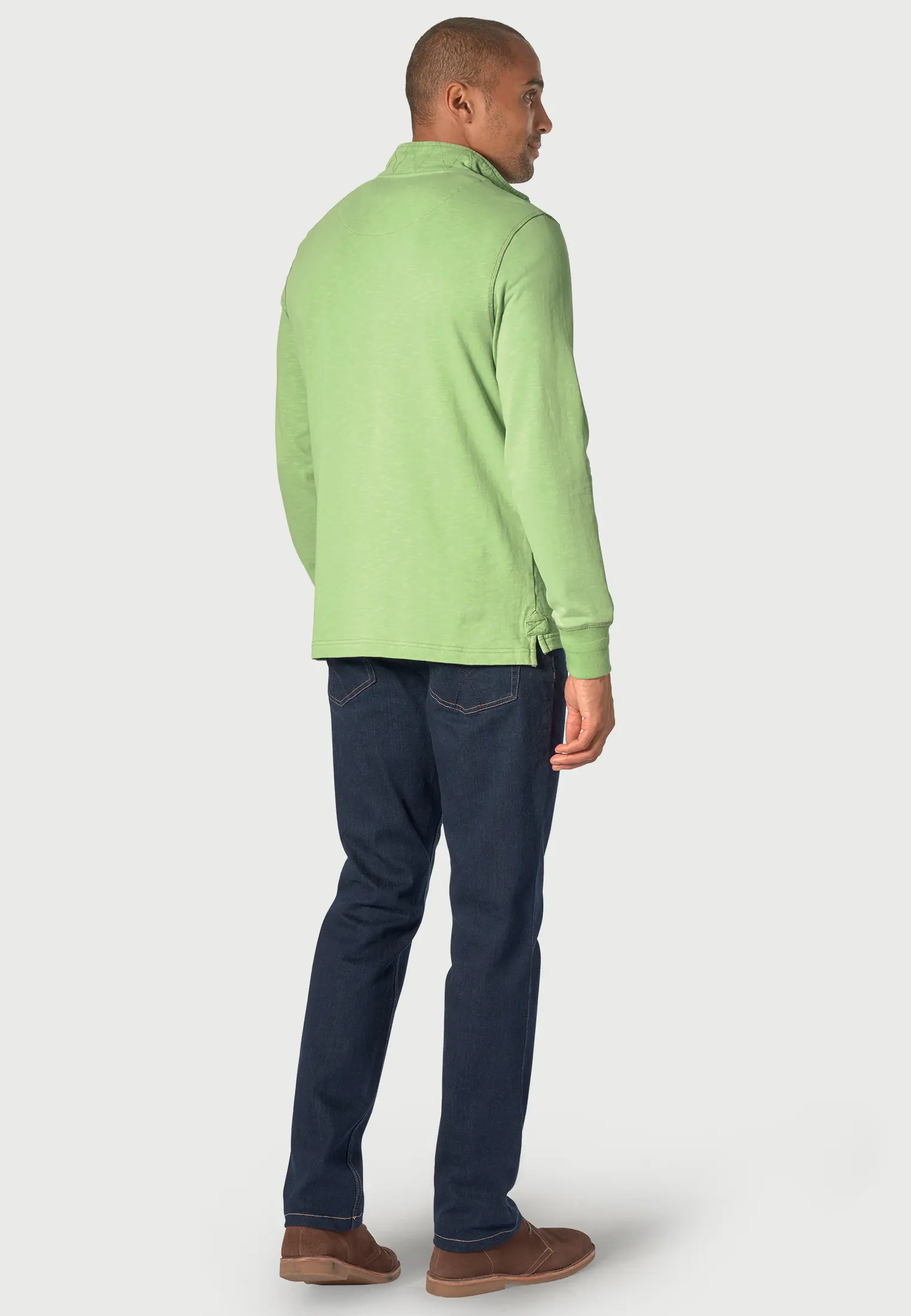 Cash Pure Cotton Apple Zip Neck Sweatshirt - Image 2