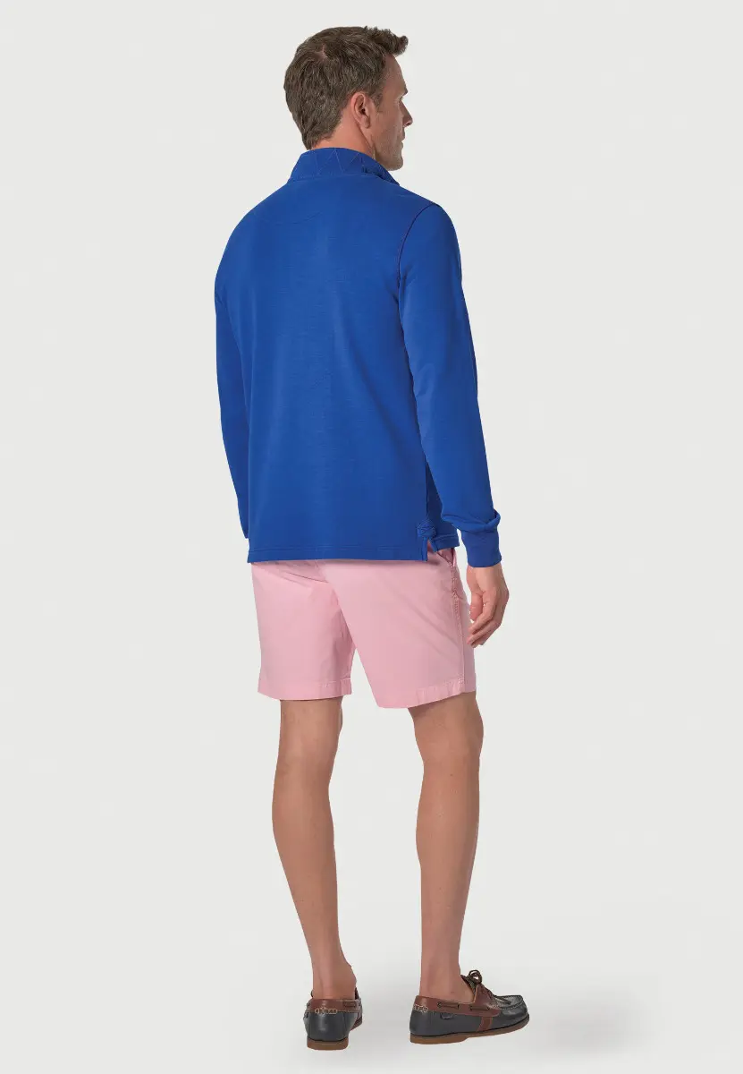 Cash Pure Cotton Cobalt Zip Neck Sweatshirt - Image 2