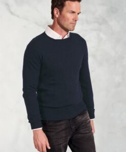 Navy Cashmere Crew Neck Jumper
