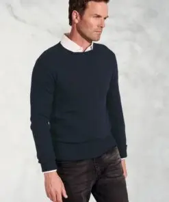 Navy Cashmere Crew Neck Jumper