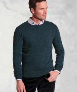 Petrol Cashmere Crew Neck Jumper