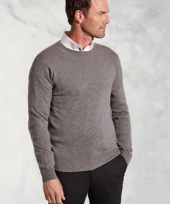 Taupe Cashmere Crew Neck Jumper