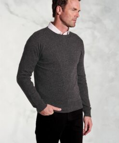 Charcoal Cashmere Crew Neck Jumper