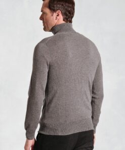 Alternative view of Taupe Cashmere Roll Neck Jumper