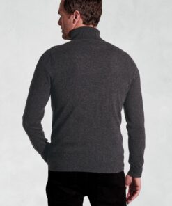 Alternative view of Charcoal Cashmere Roll Neck Jumper