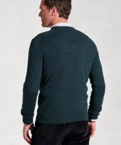 Alternative view of Petrol Cashmere V-Neck Jumper