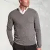 Taupe Cashmere V-Neck Jumper