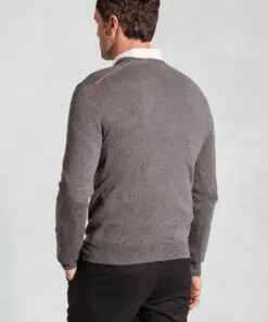 Alternative view of Taupe Cashmere V-Neck Jumper