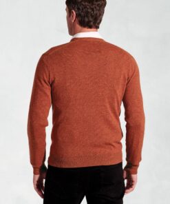 Alternative view of Burnt Orange Cashmere V-Neck Jumper