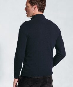 Alternative view of Navy Cashmere Zip Neck Jumper
