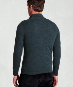 Alternative view of Petrol Cashmere Zip Neck Jumper