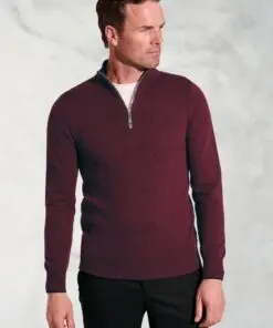 Shiraz Cashmere Zip Neck Jumper
