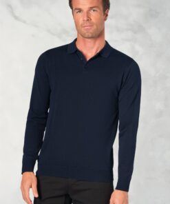 Casper Navy Long Sleeve Polo Shirt