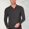 Casper Charcoal Long Sleeve Polo Shirt