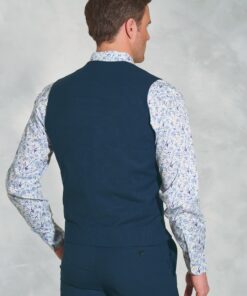Alternative view of Tailored Fit Cassino Navy Check Washable Waistcoat