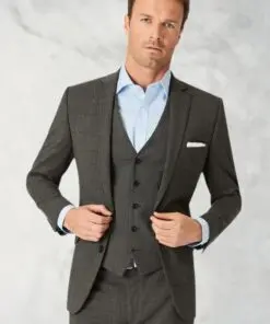 Tailored Fit Cassino Grey Check Washable Suit Jacket