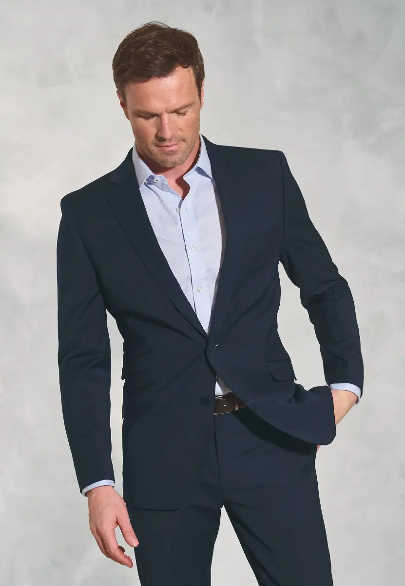 Tailored Fit Cassino Navy Washable Suit Jacket