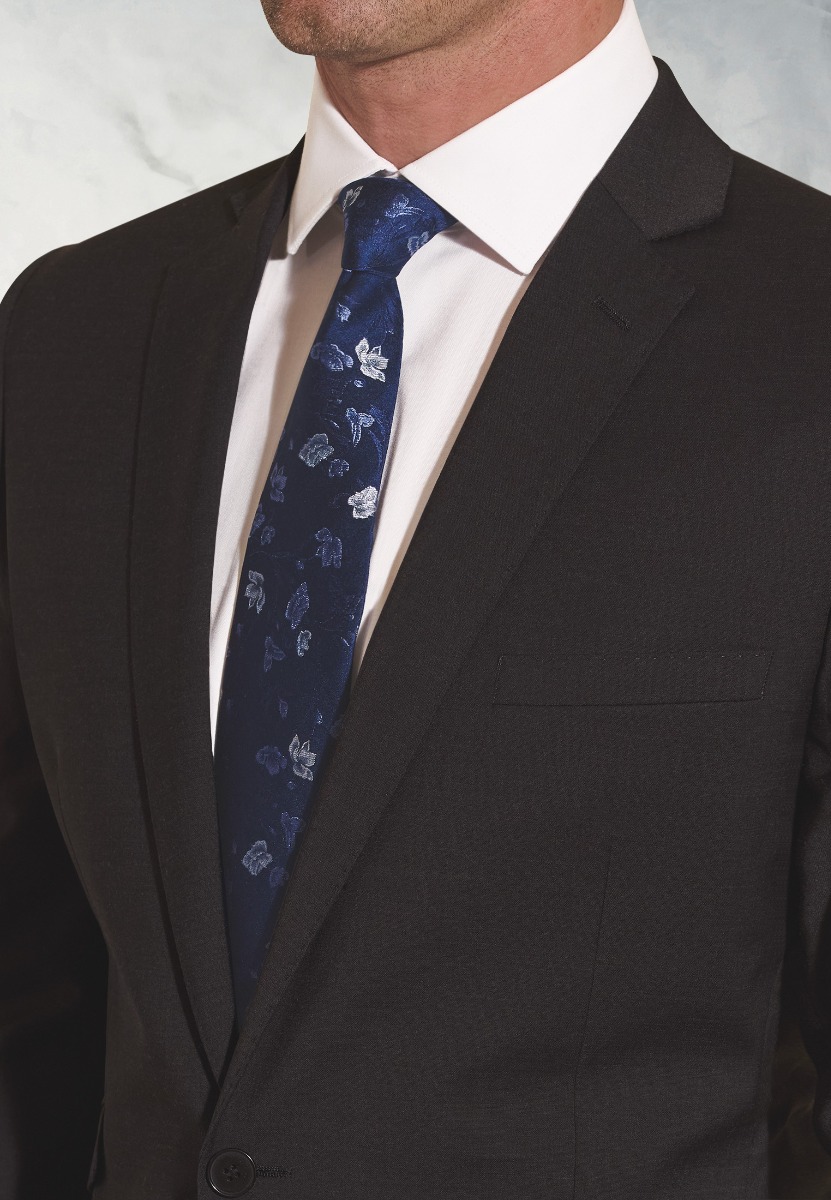 Tailored Fit Cassino Charcoal Washable Suit Jacket - Image 2