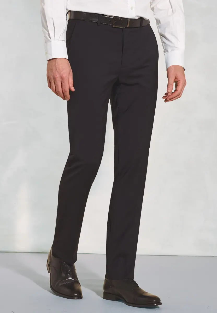 Tailored Fit Cassino Charcoal Washable Suit Trousers