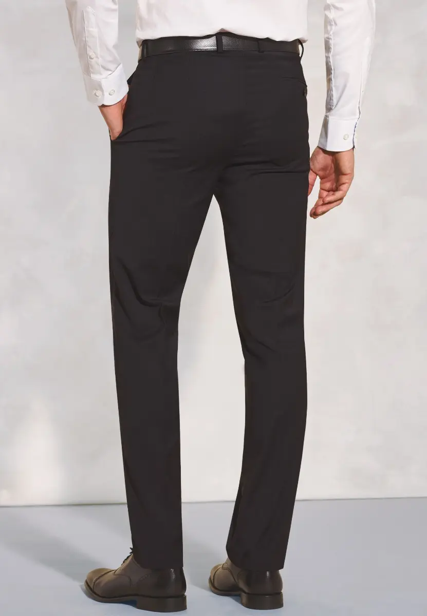 Tailored Fit Cassino Charcoal Washable Suit Trousers - Image 2