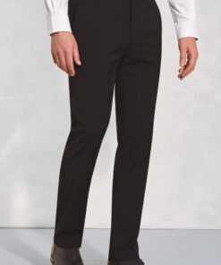 Tailored Fit Cassino Black Washable Suit Trousers