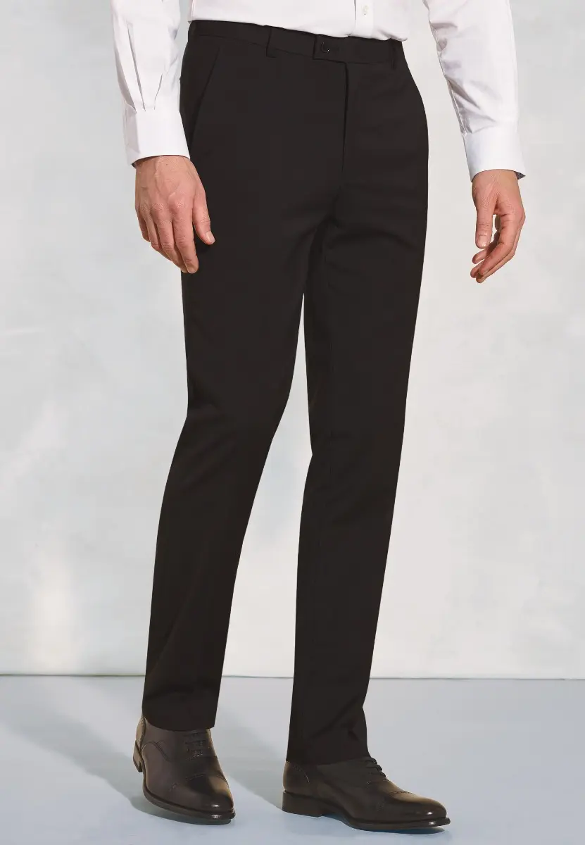 Tailored Fit Cassino Black Washable Suit Trousers