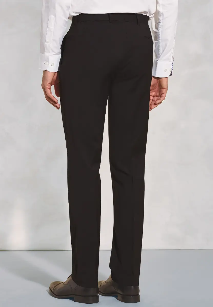 Tailored Fit Cassino Black Washable Suit Trousers - Image 2