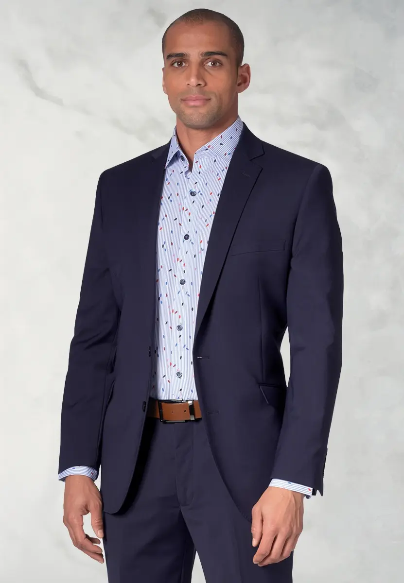 Tailored Fit Cassino Mid Blue Washable Suit Jacket