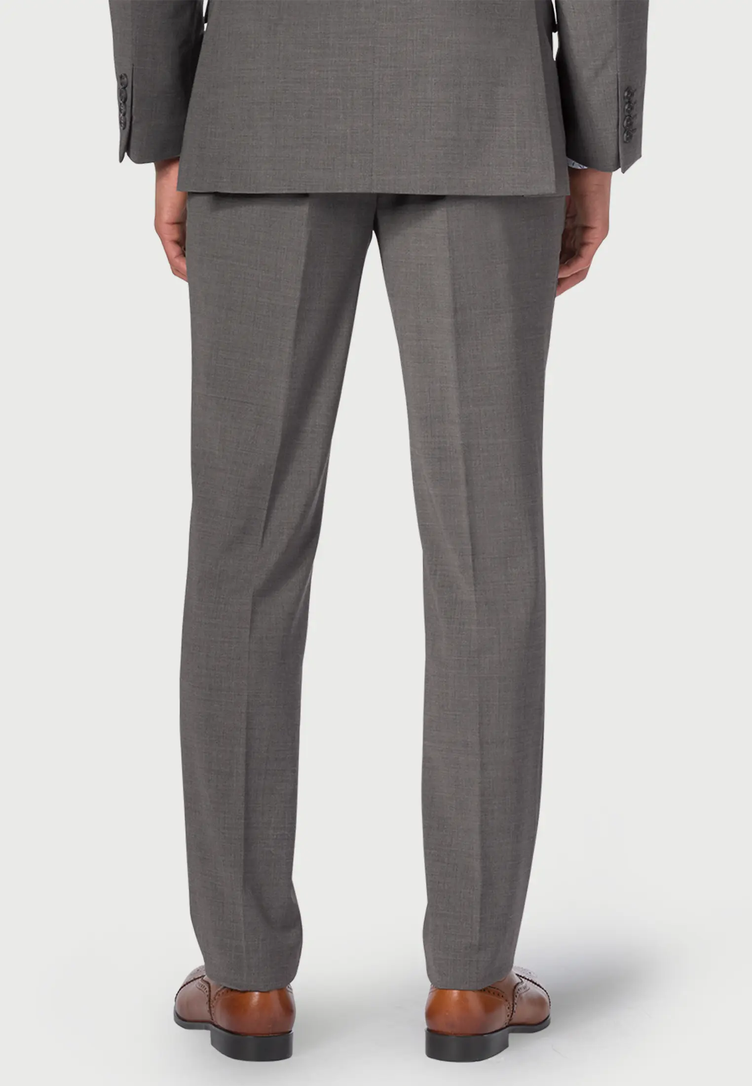 Tailored Fit Cassino Grey Washable Suit Trousers - Image 2