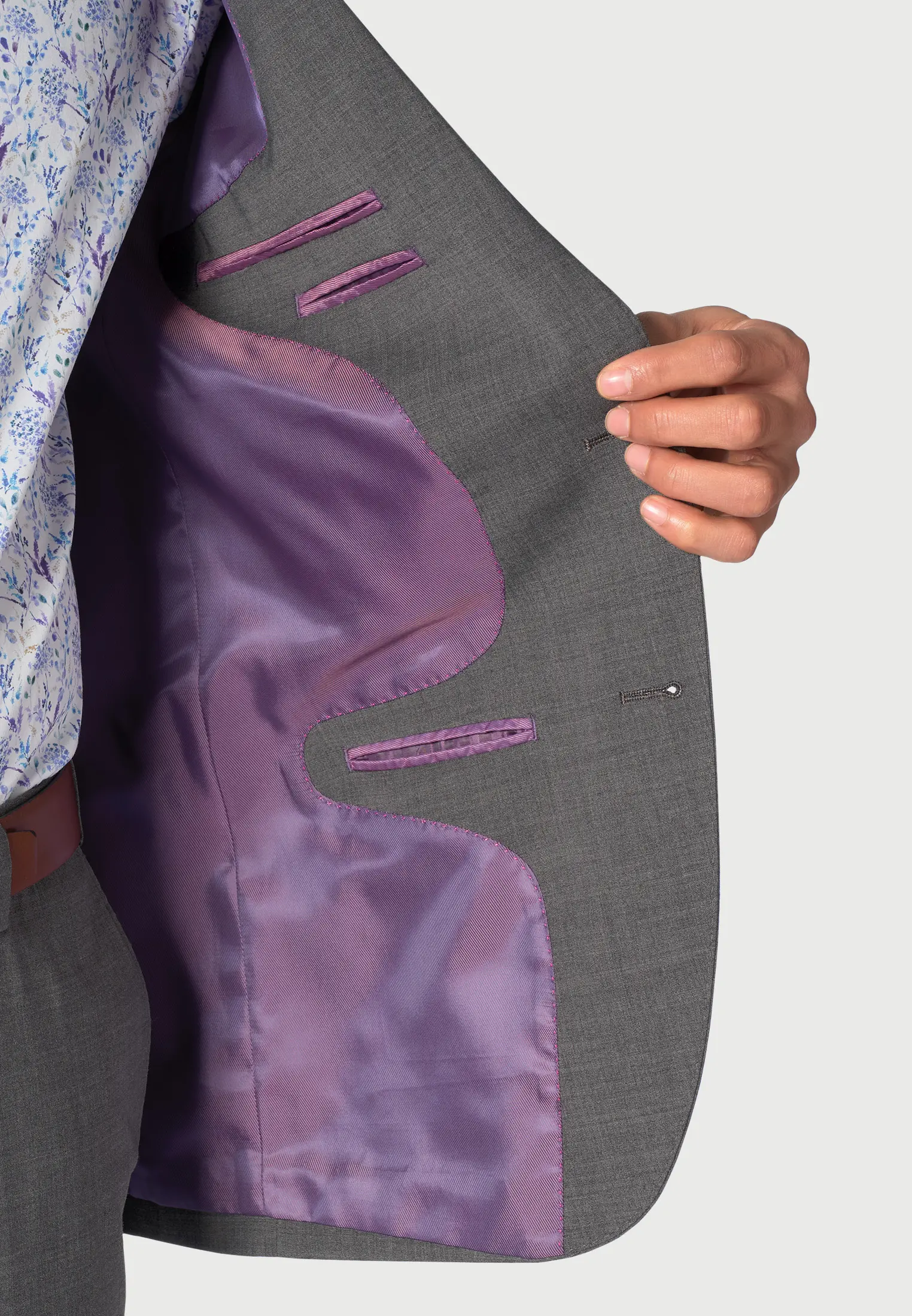 Tailored Fit Cassino Grey Washable Suit Jacket - Image 2