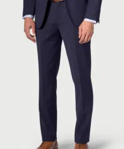 Tailored Fit Cassino Mid Blue Washable Suit Trousers