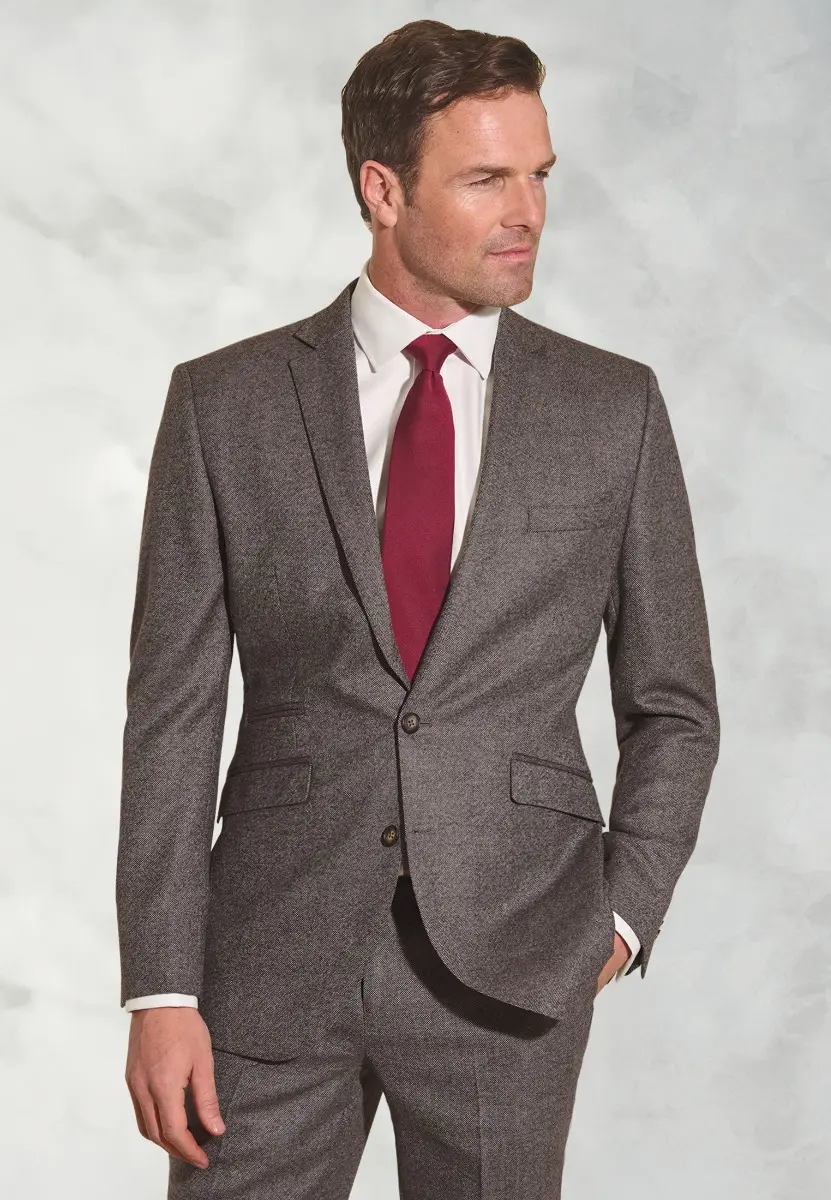 Tailored Fit Clifford Grey Donegal Wool Suit Jacket