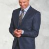 Tailored Fit Clifford Navy Donegal Wool Suit Jacket