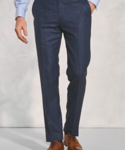 Tailored Fit Clifford Navy Donegal Wool Suit Trouser